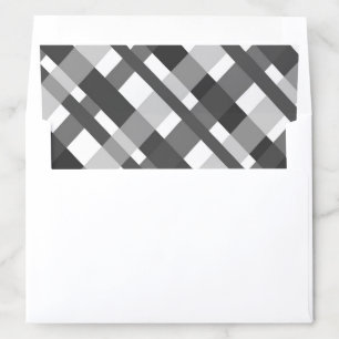 Gray White  Tartan Plaid Christmas Pattern Envelope Liner