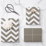 Gray & White Thick Chevron Wedding Birthday V3 Wrapping Paper Sheets<br><div class="desc">This stylish Gray and White Chevron Print graphic design is perfect for any project. The pastel gray and white color palette gives it a classic look that can be used in a variety of projects. It's perfect for a modern, minimalistic, and sophisticated look that will make your design stand out....</div>