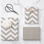 Gray & White Thick Chevron Wedding Birthday V4 Wrapping Paper Sheets<br><div class="desc">This stylish Gray and White Chevron Print graphic design is perfect for any project. The pastel gray and white color palette gives it a classic look that can be used in a variety of projects. It's perfect for a modern, minimalistic, and sophisticated look that will make your design stand out....</div>