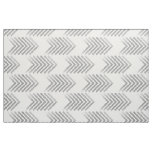 Gray White Tribal Arrow Pattern Fabric
