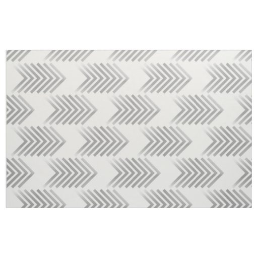 Gray White Tribal Arrow Pattern Fabric
