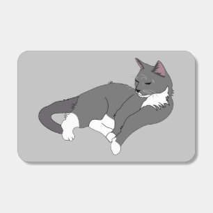 Gray & White Tuxedo Cat Matchboxes