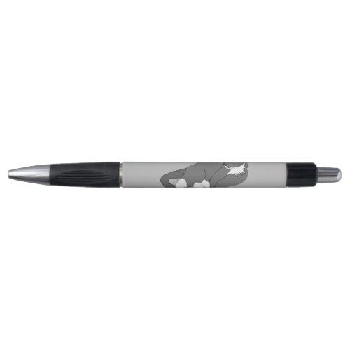 Gray  White Tuxedo Cat Pen