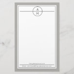 Gray | White Unisex Minimalist Modern Professional Stationery at Zazzle