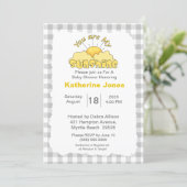 Gray White You Are My Sunshine Baby Shower    Invitation (Standing Front)