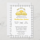 Gray White You Are My Sunshine Baby Shower    Invitation (Front)