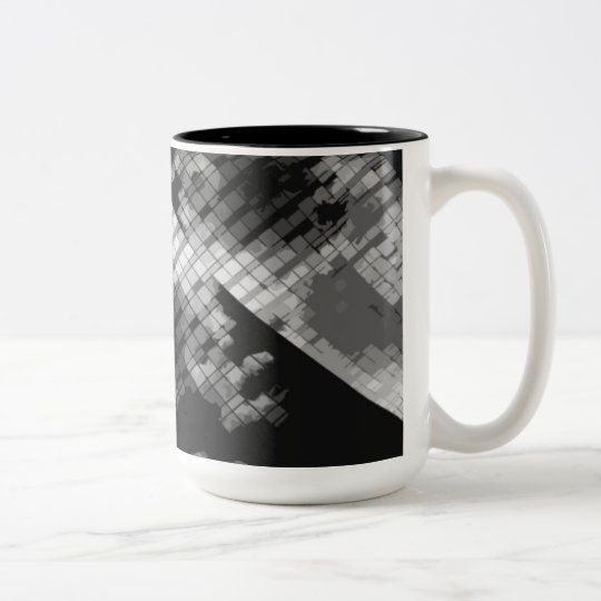 Gray Window Panes Two-Tone Coffee Mug