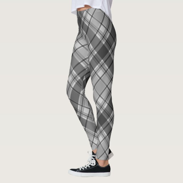 Gray Winter plaid Leggings (Left)