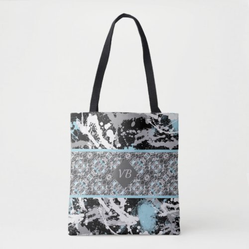 Gray with a Splash Tote Bag