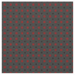 Gray with black and red dots fabric