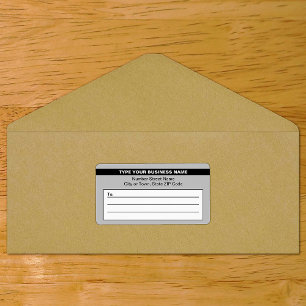 Gray With Highlighted Business Name Shipping Label