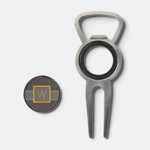 Gray with Orange Pinstripes Divot Tool