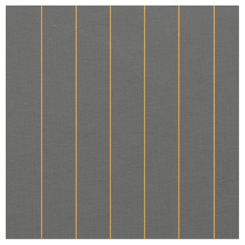 Gray with Orange Pinstripes Fabric