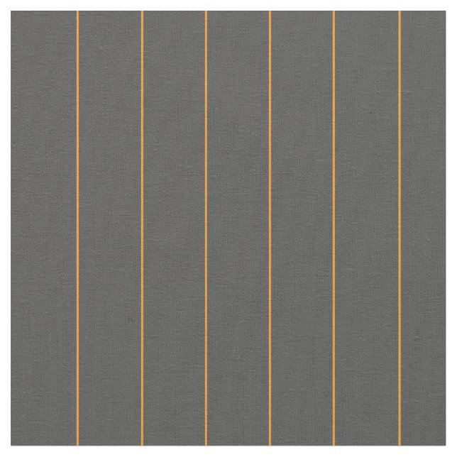 Gray with Orange Pinstripes Fabric (Close Up)