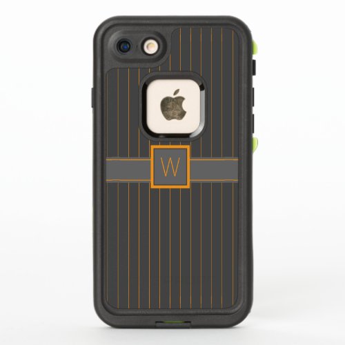 Gray with Orange Pinstripes Lifeproof Case