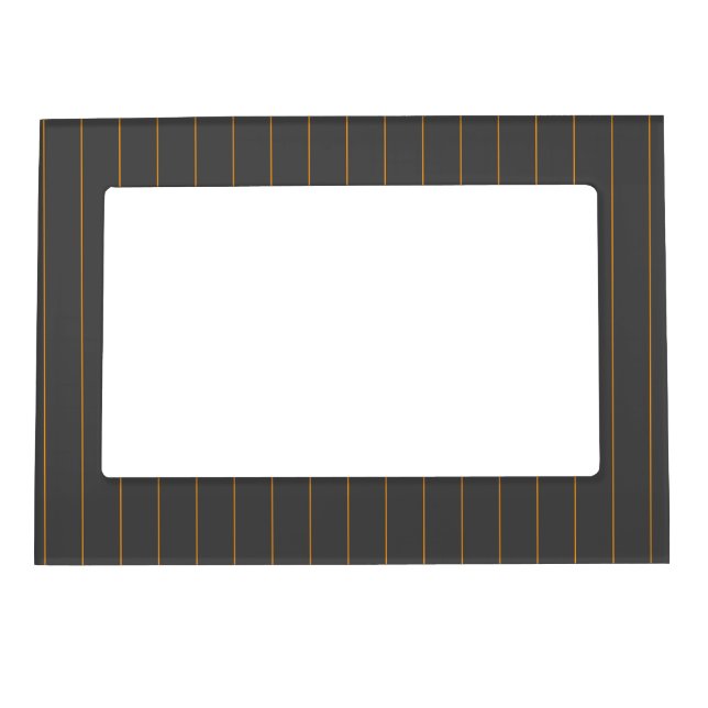 Gray with Orange Pinstripes Magnetic Frame (Front)