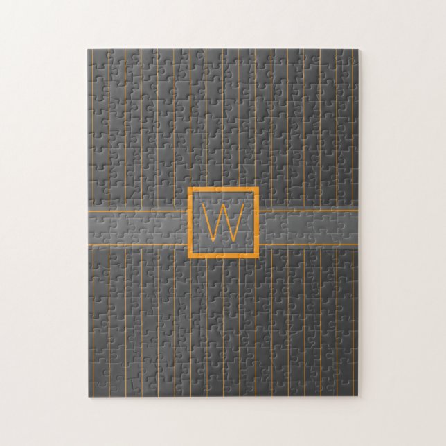 Gray with Orange Pinstripes Puzzle (Vertical)