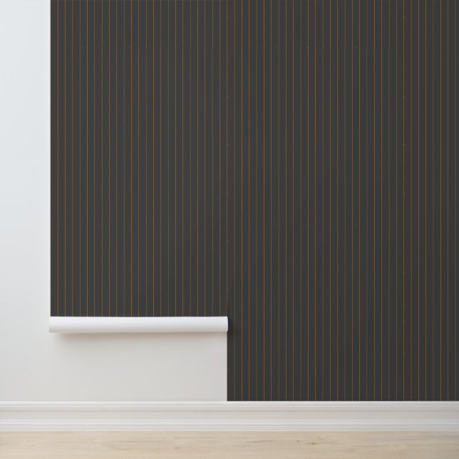 Gray with Orange Pinstripes Wallpaper (Application)