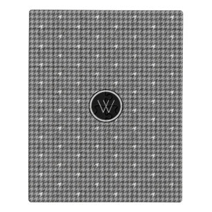 Gray with Silver Accent Houndstooth Acrylic Puzzle