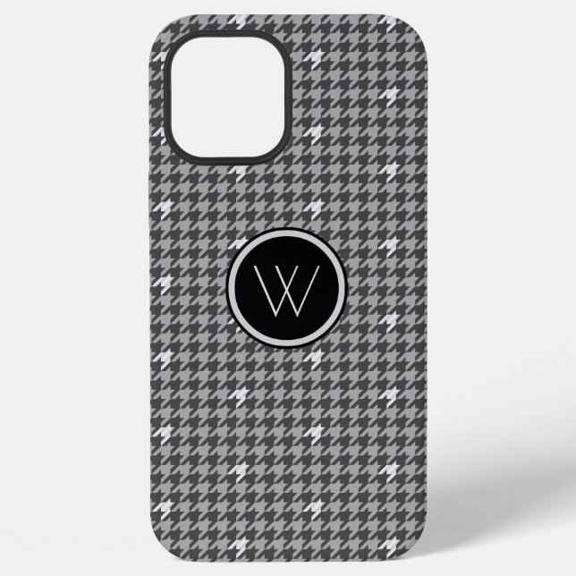 Gray with Silver Accent Houndstooth Case-Mate Case (Back)