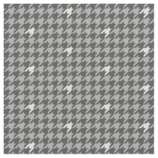 Gray with Silver Accent Houndstooth Fabric