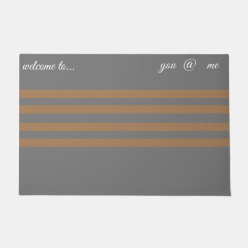 Gray with simple stripe Gorgios custom Doormat