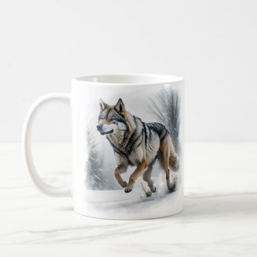 Gray Wolf Animal Art Coffee Mug