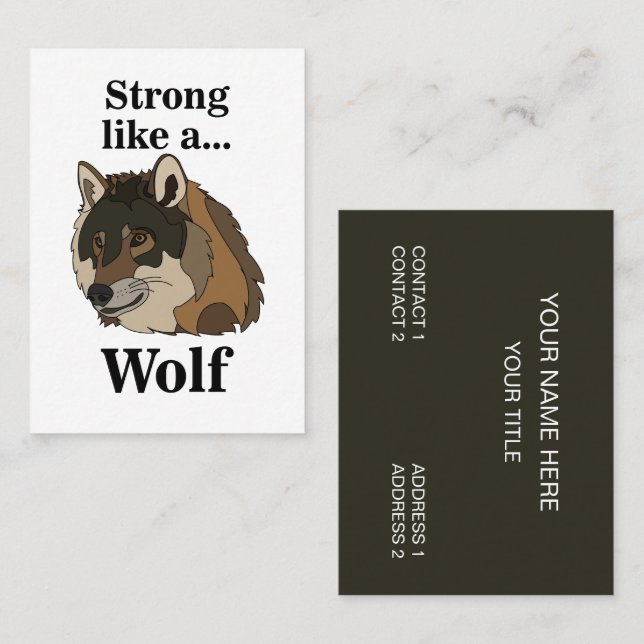Gray Wolf Business Card (Front/Back)