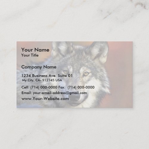 Gray wolf business cards