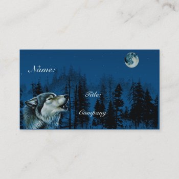 Gray Wolf Business Card by bubbasbunkhouse at Zazzle