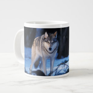 gray wolf, Canis lupus, in the foothills Large Coffee Mug