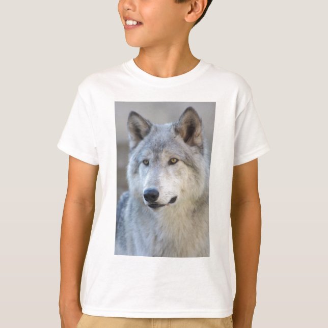 Gray Wolf Closeup T-Shirt (Front)