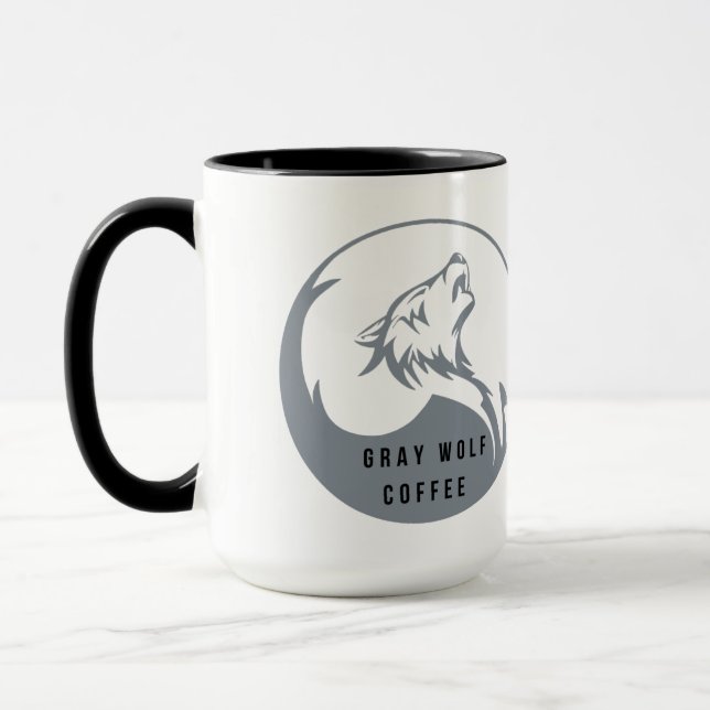 Gray Wolf Coffee 15oz Mug (Left)