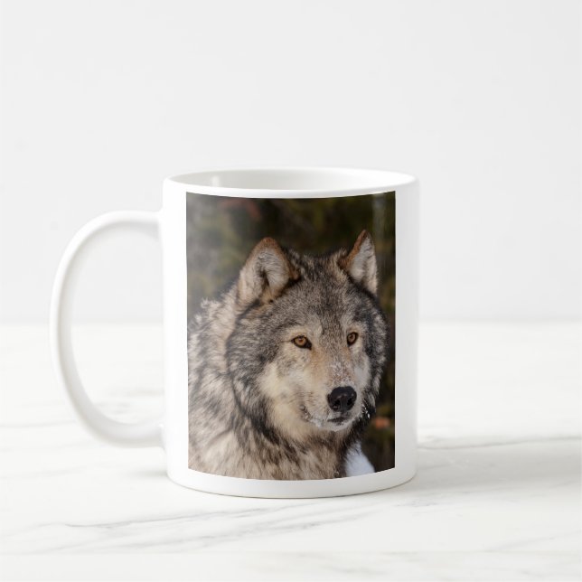 Gray Wolf Coffee Mug (Left)
