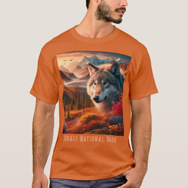 Gray Wolf Denali National Park  T-Shirt (Front)