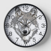 Gray Wolf Design Clock (Front)