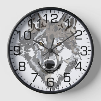 Gray Wolf Design Wall Clock