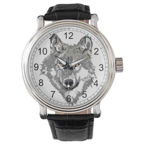 Gray Wolf Design Watch