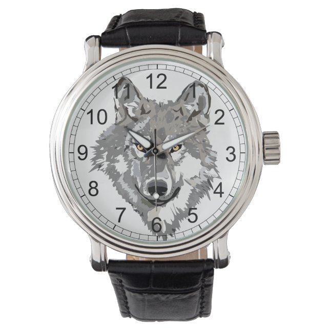 Gray Wolf Design Watch (Front)