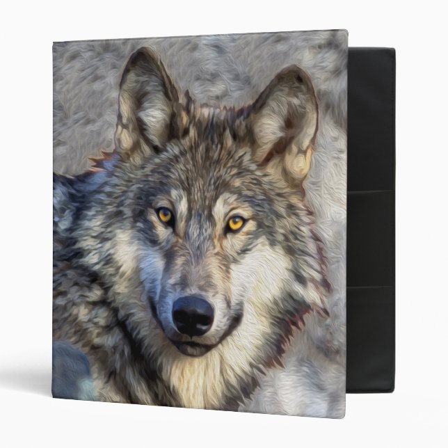 Gray Wolf Dignity 3 Ring Binder (Front/Inside)