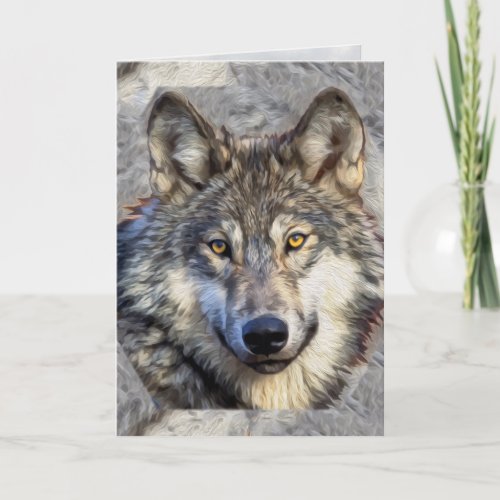 Gray Wolf Dignity Card