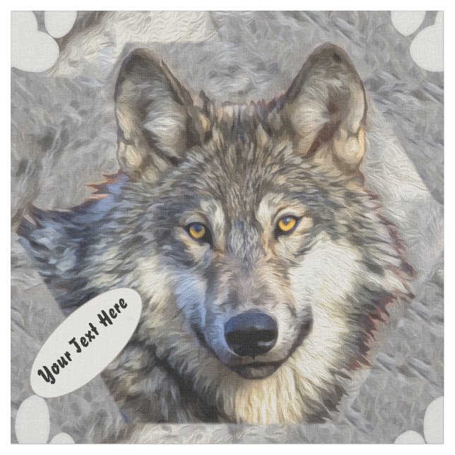 Gray Wolf Dignity Fabric (Close Up)