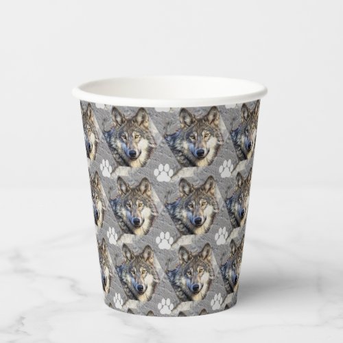 Gray Wolf Dignity Paper Cups