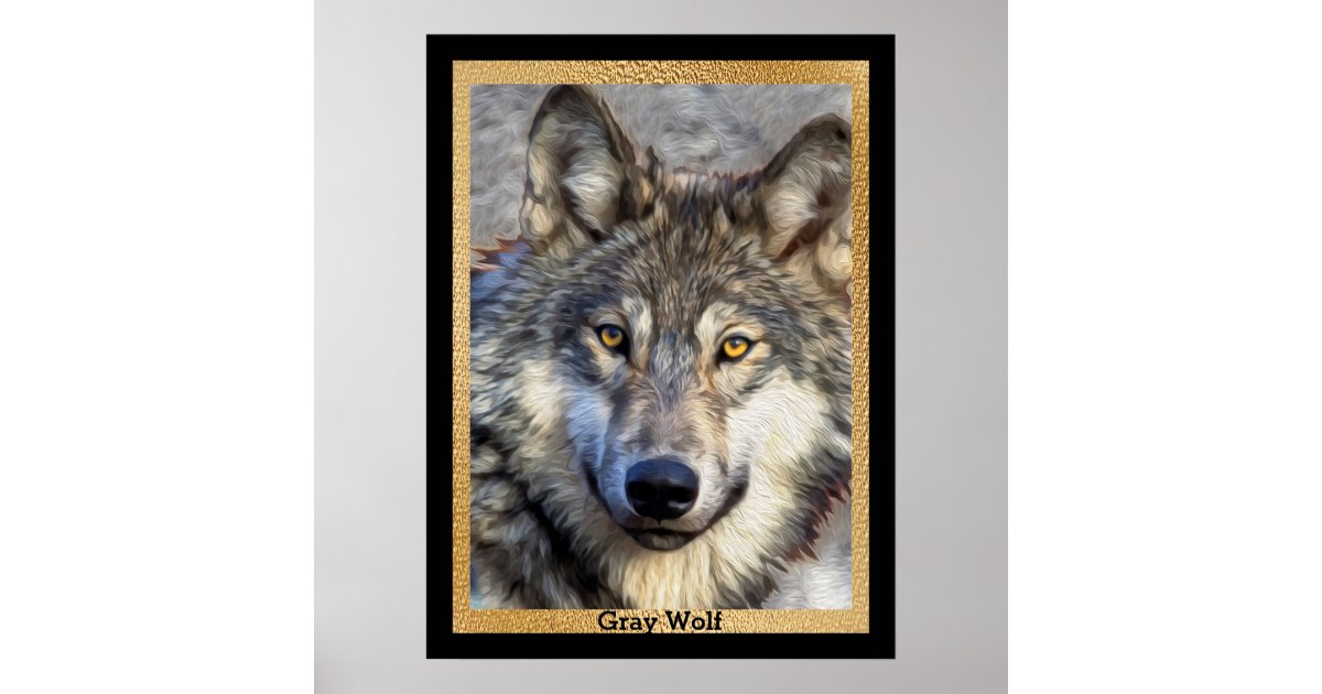 Gray Wolf Dignity Poster Zazzle