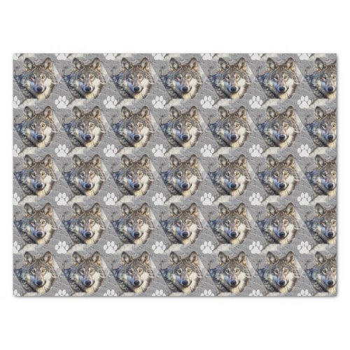 Gray Wolf Dignity Tissue Paper
