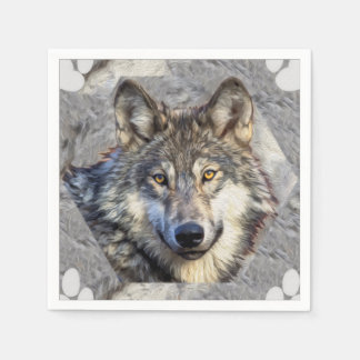 Gray Wolf Dignity v4 Napkins