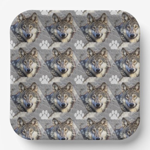 Gray Wolf Dignity v4 Paper Plates