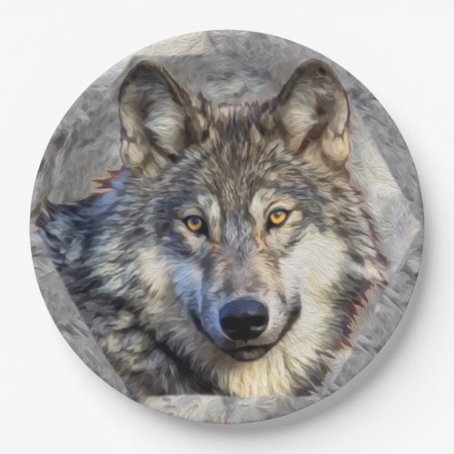 Gray Wolf Dignity v4 Paper Plates