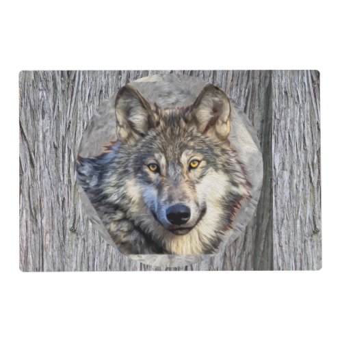 Gray Wolf Dignity v4 Placemat