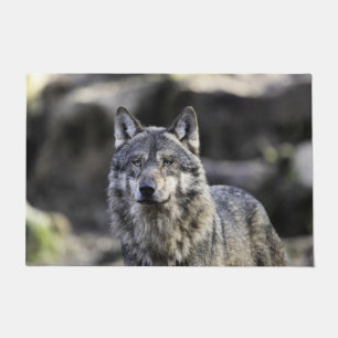 Gray Wolf Doormat